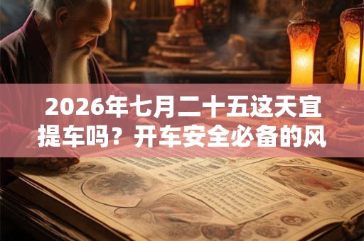 2026年七月二十五这天宜提车吗？开车安全必备的风水知识