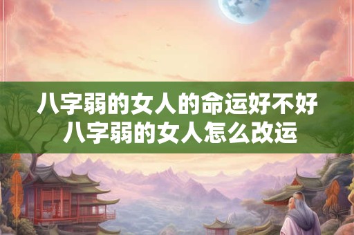 八字弱的女人的命运好不好 八字弱的女人怎么改运