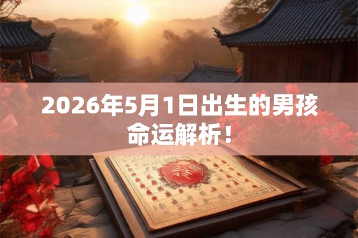 2026年5月1日出生的男孩命运解析！