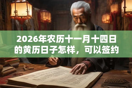 2026年农历十一月十四日的黄历日子怎样，可以签约吗？