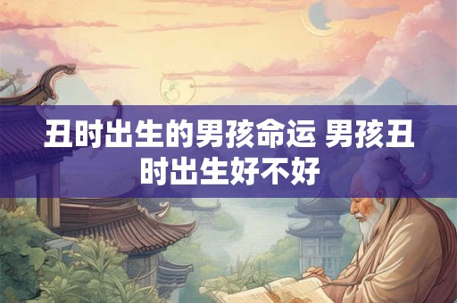 丑时出生的男孩命运 男孩丑时出生好不好