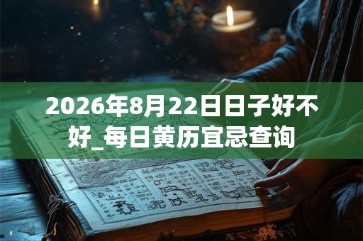 2026年8月22日日子好不好_每日黄历宜忌查询 2026年8月22日日子好不好_每日黄历宜忌查询