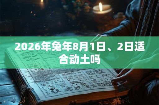 2026年兔年8月1日、2日适合动土吗