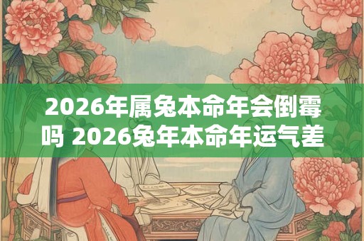 2026年属兔本命年会倒霉吗 2026兔年本命年运气差怎么办