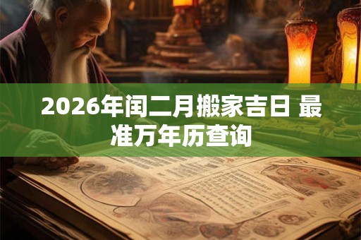 2026年闰二月搬家吉日 最准万年历查询 2026年闰二月搬家吉日 最准万年历查询