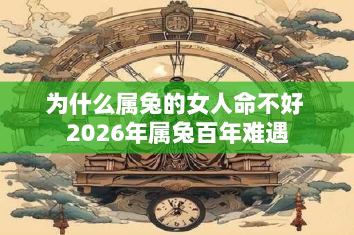 为什么属兔的女人命不好 2026年属兔百年难遇