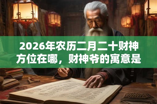 2026年农历二月二十财神方位在哪，财神爷的寓意是什么？