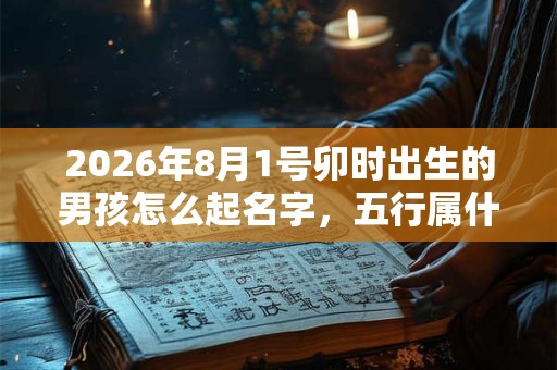 2026年8月1号卯时出生的男孩怎么起名字，五行属什么