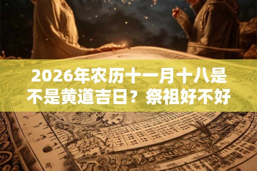 2026年农历十一月十八是不是黄道吉日？祭祖好不好？
