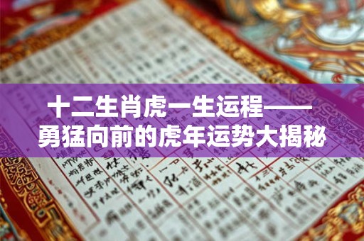 十二生肖虎一生运程—— 勇猛向前的虎年运势大揭秘！