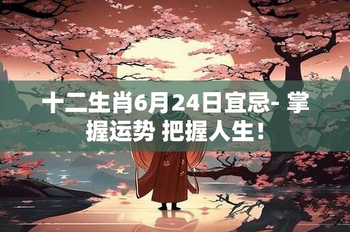 十二生肖6月24日宜忌- 掌握运势 把握人生！