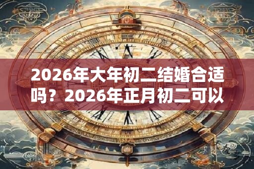2026年大年初二结婚合适吗？2026年正月初二可以办喜酒吗？