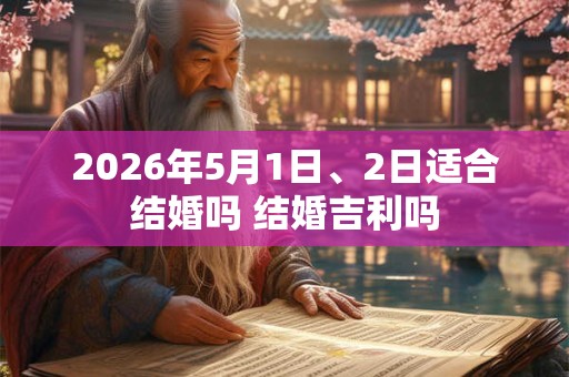 2026年5月1日、2日适合结婚吗 结婚吉利吗