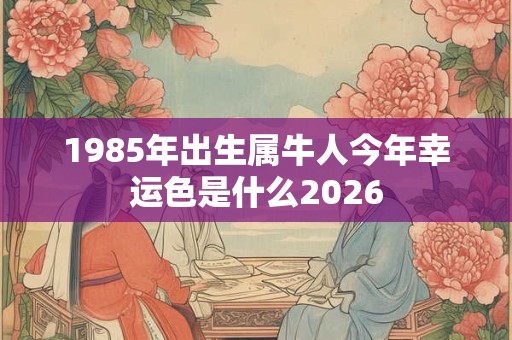 1985年出生属牛人今年幸运色是什么2026
