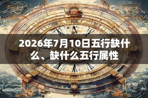 2026年7月10日五行缺什么、缺什么五行属性