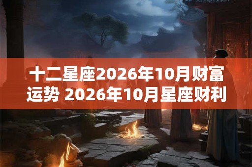 十二星座2026年10月财富运势 2026年10月星座财利运势详解