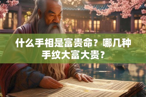 什么手相是富贵命？哪几种手纹大富大贵？