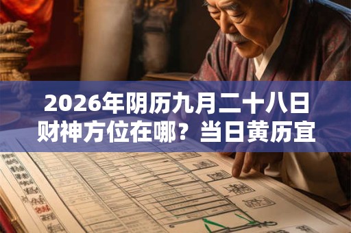 2026年阴历九月二十八日财神方位在哪？当日黄历宜忌