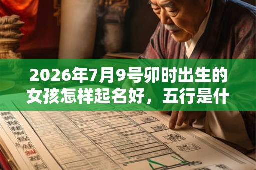 2026年7月9号卯时出生的女孩怎样起名好，五行是什么？