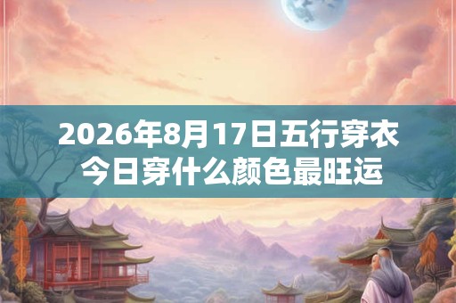 2026年8月17日五行穿衣 今日穿什么颜色最旺运