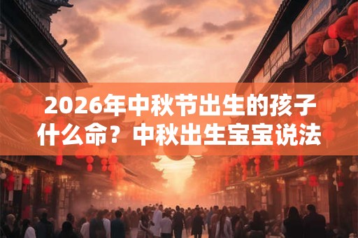 2026年中秋节出生的孩子什么命？中秋出生宝宝说法？