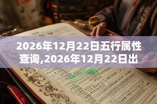 2026年12月22日五行属性查询,2026年12月22日出生五行属什么