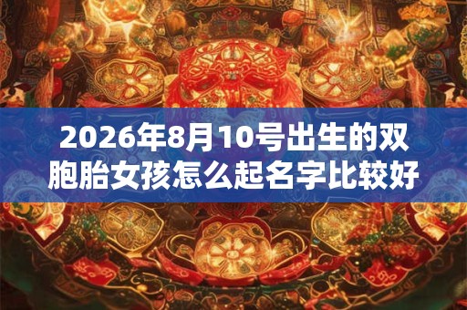 2026年8月10号出生的双胞胎女孩怎么起名字比较好，五行属什么？