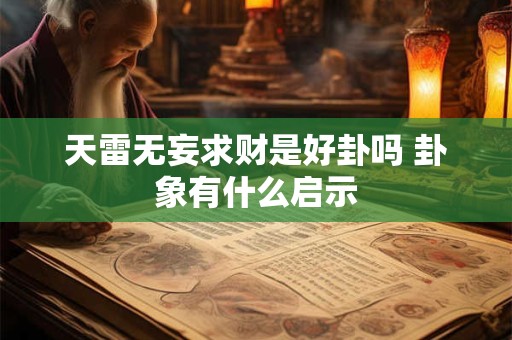 天雷无妄求财是好卦吗 卦象有什么启示