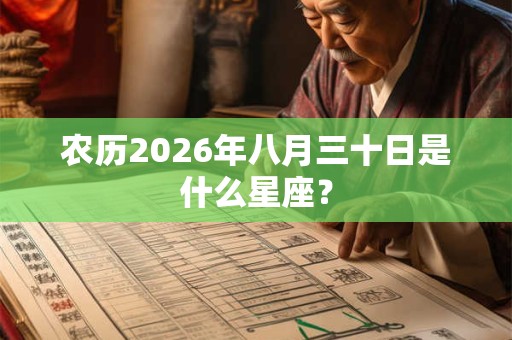农历2026年八月三十日是什么星座？