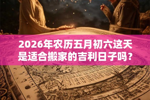 2026年农历五月初六这天是适合搬家的吉利日子吗？