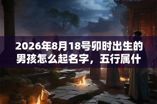 2026年8月18号卯时出生的男孩怎么起名字，五行属什么