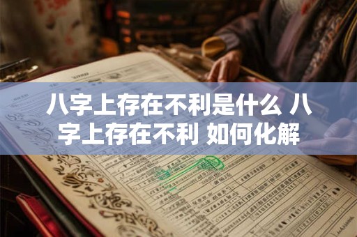 八字上存在不利是什么 八字上存在不利 如何化解