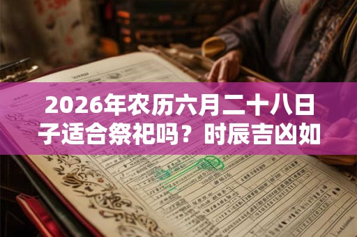 2026年农历六月二十八日子适合祭祀吗？时辰吉凶如何？