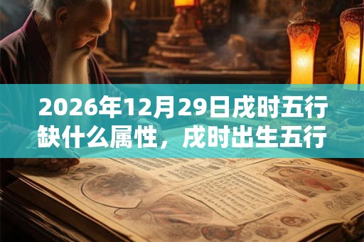 2026年12月29日戌时五行缺什么属性，戌时出生五行缺什么