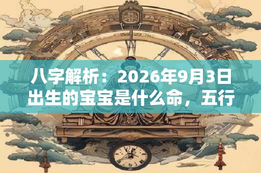八字解析：2026年9月3日出生的宝宝是什么命，五行缺什么