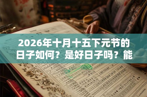 2026年十月十五下元节的日子如何?是好日子吗?能理发吗? 2026年十月十五下元节的日子如何?是好日子吗?能理发吗?
