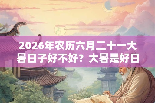 2026年农历六月二十一大暑日子好不好？大暑是好日子吗？