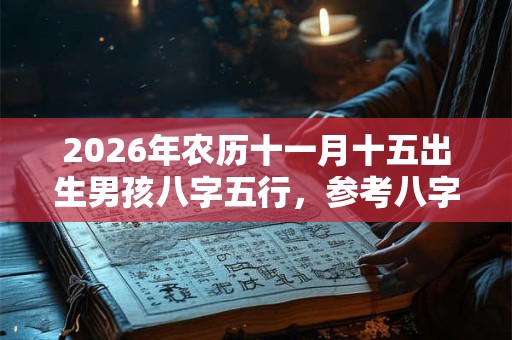 2026年农历十一月十五出生男孩八字五行，参考八字起名
