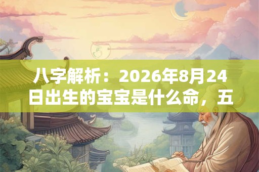 八字解析：2026年8月24日出生的宝宝是什么命，五行缺什么