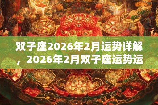 双子座2026年2月运势详解，2026年2月双子座运势运程分析