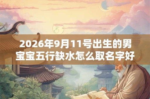 2026年9月11号出生的男宝宝五行缺水怎么取名字好
