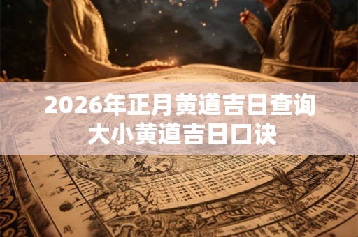 2026年正月黄道吉日查询 大小黄道吉日口诀