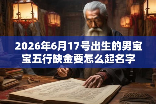 2026年6月17号出生的男宝宝五行缺金要怎么起名字