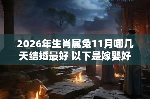 2026年生肖属兔11月哪几天结婚最好 以下是嫁娶好日子