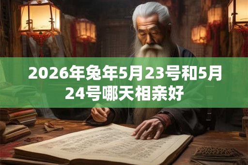 2026年兔年5月23号和5月24号哪天相亲好