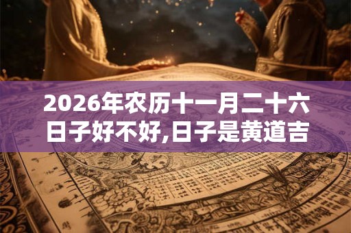 2026年农历十一月二十六日子好不好,日子是黄道吉日吗？
