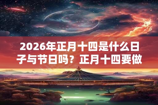 2026年正月十四是什么日子与节日吗？正月十四要做什么？