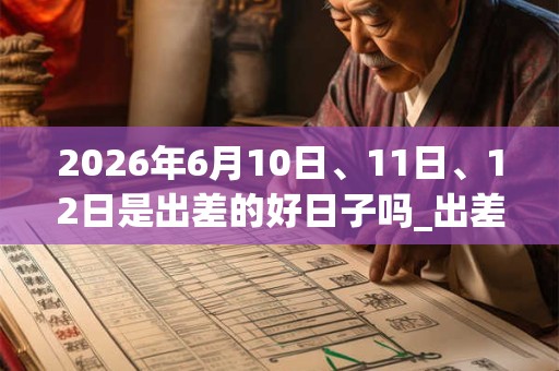 2026年6月10日、11日、12日是出差的好日子吗_出差可以吗