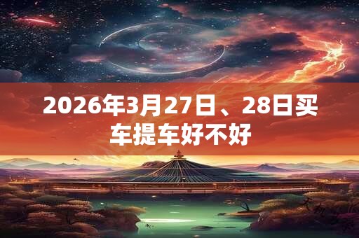 2026年3月27日、28日买车提车好不好