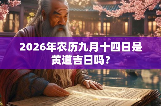 2026年农历九月十四日是黄道吉日吗？